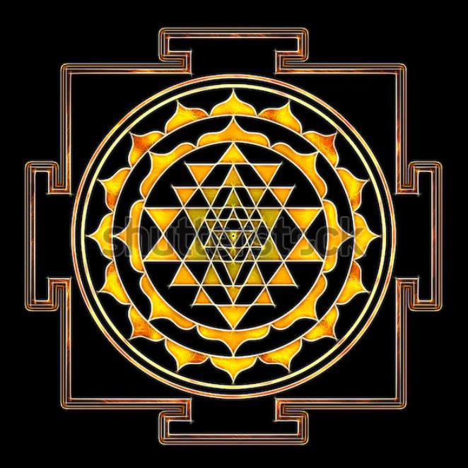 Sri Yantra, ascension and descent symbolized in this design