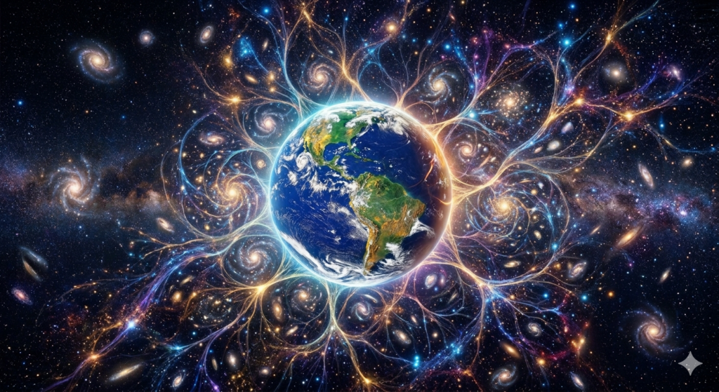 Earth as an integral part of the gallactic web of life